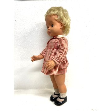 RARA BAMBOLA VINTAGE DOLL MARCHIO Ratti VINILE VESTITINO ORIGINALE 40 cm/h '60