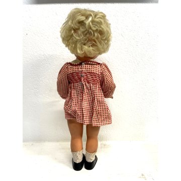 RARA BAMBOLA VINTAGE DOLL MARCHIO Ratti VINILE VESTITINO ORIGINALE 40 cm/h '60