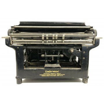 Underwood Antica Macchina Da Scrivere Art Deco 1920 METALLO NERO DECORATA EPOCA