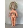 BAMBOLA VINTAGE DOLL DENTINA "FURGA ITALY" Caschetto biondo 41 cm/h ANNI  '70