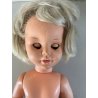 BAMBOLA VINTAGE DOLL DENTINA "FURGA ITALY" Caschetto biondo 41 cm/h ANNI  '70