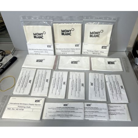 Montblanc lotto 16 panno lucidante silver polishing cloth PENNA STILOGRAFICA aro