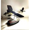 LAMPADA TAVOLO METALLO Art Deco DESK LAMP BIPLANE AIRPLANE SCULPTURE VINTAGE '30