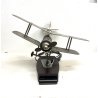 LAMPADA TAVOLO METALLO Art Deco DESK LAMP BIPLANE AIRPLANE SCULPTURE VINTAGE '30