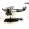 LAMPADA TAVOLO METALLO Art Deco DESK LAMP BIPLANE AIRPLANE SCULPTURE VINTAGE '30
