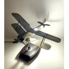 LAMPADA TAVOLO METALLO Art Deco DESK LAMP BIPLANE AIRPLANE SCULPTURE VINTAGE '30