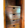 ANTICO MOBILE CASSETTIERA LEGNO ABETE MASSELLO EPOCA '800 ARCHIVIO COLONNA STIPO