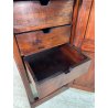 ANTICO MOBILE CASSETTIERA LEGNO ABETE MASSELLO EPOCA '800 ARCHIVIO COLONNA STIPO