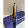 PENNA STILOGRAFICA WATERMAN BLUE MARBLE FOUNTAIN PEN BOX FRANCE BROCHURE DORATA