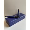 PENNA STILOGRAFICA WATERMAN BLUE MARBLE FOUNTAIN PEN BOX FRANCE BROCHURE DORATA