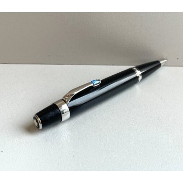 PENNA SFERA MONTBLANC BOHEME BLUE STONE NERA GEMMA GERMANY BALLPOINT PEN BLACK