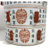 VASO GIAPPONESE CERAMICA DIPINTA FOOD BOX CIBO VINTAGE 4 RIPIANI DRAGO FIRMATO 