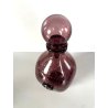 BOTTIGLIA VINTAGE VETRO SOFFIATO con BOLLE COLOR AMETISTA DESIGN Biot FRANCE '70