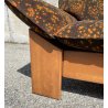 DIVANO SOFA DESIGN ANNI 70 ARMCHAIR STILE MOBILI GIRGI LEGNO STOFFA FLOREALE