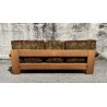 DIVANO SOFA DESIGN ANNI 70 ARMCHAIR STILE MOBILI GIRGI LEGNO STOFFA FLOREALE