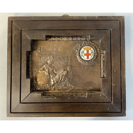 SCULTURA BASSORILIEVO TARGA D'ONORE ESPOSIZIONE INTERNAZIONALE DEL LAVORO Milano