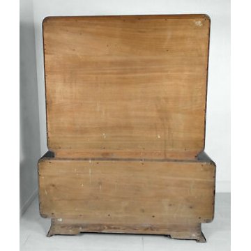 CREDENZA VETRINA VINTAGE DESIGN ART DECO LEGNO RADICA VETRINETTA MID CENTURY OLD