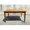 ANTICO GRANDE TAVOLO QUADRATO DA PRANZO LEGNO PRIMI 1900 TABLE 2 CASSETTI EPOCA