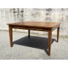 ANTICO GRANDE TAVOLO QUADRATO DA PRANZO LEGNO PRIMI 1900 TABLE 2 CASSETTI EPOCA
