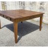 ANTICO GRANDE TAVOLO QUADRATO DA PRANZO LEGNO PRIMI 1900 TABLE 2 CASSETTI EPOCA