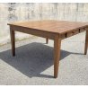 ANTICO GRANDE TAVOLO QUADRATO DA PRANZO LEGNO PRIMI 1900 TABLE 2 CASSETTI EPOCA