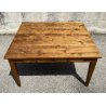 ANTICO GRANDE TAVOLO QUADRATO DA PRANZO LEGNO PRIMI 1900 TABLE 2 CASSETTI EPOCA