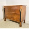 ANTICO COMO STILE IMPERO DEL 1800 LEGNO NOCE MASSELLO CASSETTONE 4 CASSETTI OLD