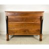 ANTICO COMO STILE IMPERO DEL 1800 LEGNO NOCE MASSELLO CASSETTONE 4 CASSETTI OLD