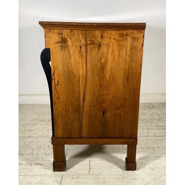 ANTICO COMO STILE IMPERO DEL 1800 LEGNO NOCE MASSELLO CASSETTONE 4 CASSETTI OLD