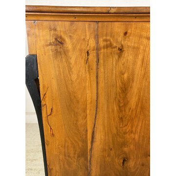 ANTICO COMO STILE IMPERO DEL 1800 LEGNO NOCE MASSELLO CASSETTONE 4 CASSETTI OLD