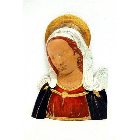 ANTICA CERAMICA BASSORILIEVO MADONNA WALL ICON Boni FIRENZE