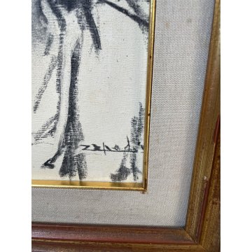 ANTICO QUADRO DIPINTO ZAPEDRO CORNICE VOLTO RITRATTO TELA OLIO FANCIULLA RAGAZZA