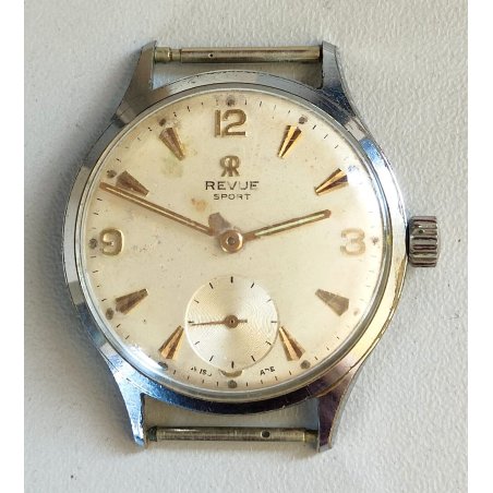 ANTICO OROLOGIO POLSO Revue Sport 81 Anni 50 MECCANICO Old Wrist Watch VINTAGE