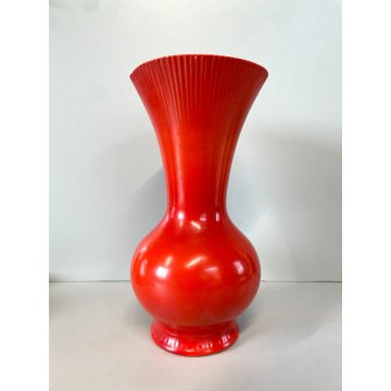 VASO TROMBA ROSSO DESIGN Gariboldi CERAMICA Richard Ginori SAN CRISTOFORO '49