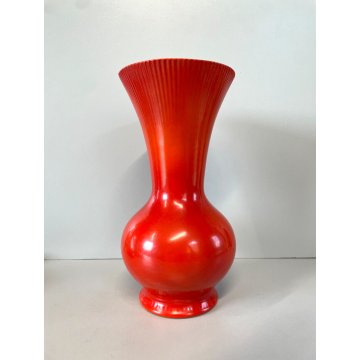 VASO TROMBA ROSSO DESIGN Gariboldi CERAMICA Richard Ginori SAN CRISTOFORO '49