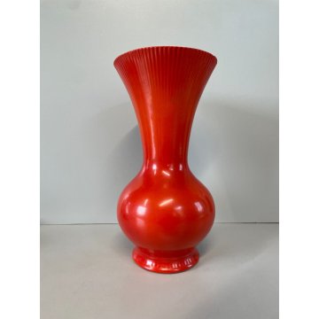 VASO TROMBA ROSSO DESIGN Gariboldi CERAMICA Richard Ginori SAN CRISTOFORO '49