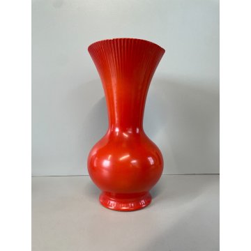 VASO TROMBA ROSSO DESIGN Gariboldi CERAMICA Richard Ginori SAN CRISTOFORO '49