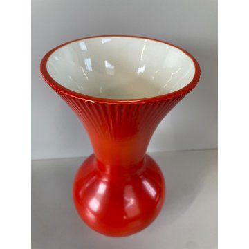 VASO TROMBA ROSSO DESIGN Gariboldi CERAMICA Richard Ginori SAN CRISTOFORO '49