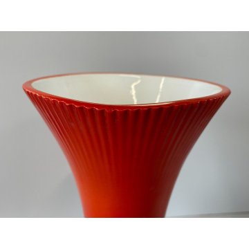 VASO TROMBA ROSSO DESIGN Gariboldi CERAMICA Richard Ginori SAN CRISTOFORO '49