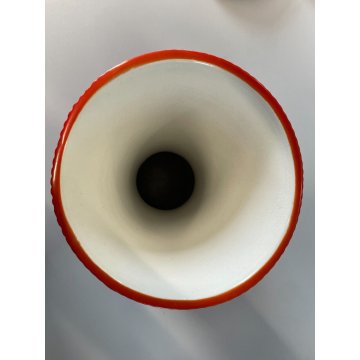 VASO TROMBA ROSSO DESIGN Gariboldi CERAMICA Richard Ginori SAN CRISTOFORO '49