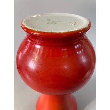 VASO TROMBA ROSSO DESIGN Gariboldi CERAMICA Richard Ginori SAN CRISTOFORO '49