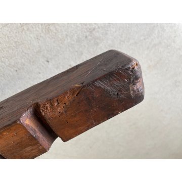 ANTICO GRANDE MORSETTO a VITE ATTREZZO FALEGNAME LEGNO CASTAGNO 154 cm/h '900