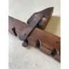 ANTICO GRANDE MORSETTO a VITE ATTREZZO FALEGNAME LEGNO CASTAGNO 154 cm/h '900