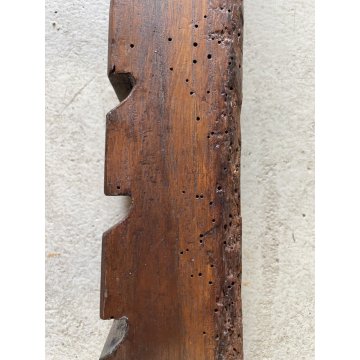 ANTICO GRANDE MORSETTO a VITE ATTREZZO FALEGNAME LEGNO CASTAGNO 154 cm/h '900