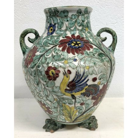 VASO CERAMICA MAIOLICA NG ITALY 30/204 MONTELUCE UBALDO GRAZIA DERUTA PRIMI 900 