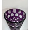 GRANDE VASO VETRO VIOLA BOEMIA DECORATO VASE PURPLE GLASS CRISTALLO ARREDAMENTO