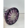 GRANDE VASO VETRO VIOLA BOEMIA DECORATO VASE PURPLE GLASS CRISTALLO ARREDAMENTO