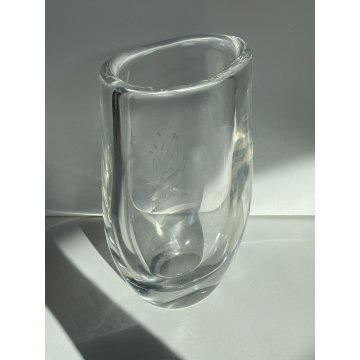 VASO VETRO TRASPARENTE ORREFORS SWEDEN PAVONI GLASS VASE