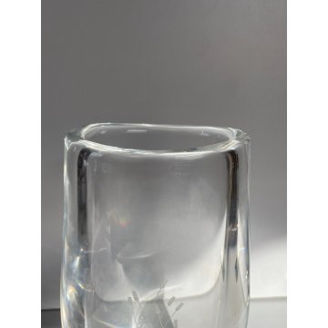 VASO VETRO TRASPARENTE ORREFORS SWEDEN PAVONI GLASS VASE