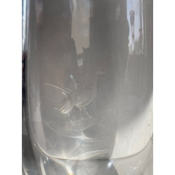 VASO VETRO TRASPARENTE ORREFORS SWEDEN PAVONI GLASS VASE